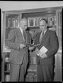 Dean Franklin R. Zeran of the School of Education and Director of Summer Session, and Dr. J. W. Sherburne, Professor of Psychology and Assistant Director of Social Sciences, June 11, 1951