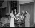 President Strand and Chancellor Byrne with their wives at the president's reception, held in the Memorial Union