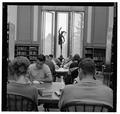 Students studying in the Kidder Hall library, October 1961