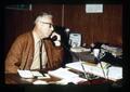 Lyle Hammond at desk, Raven Dairy, Portland, Oregon, circa 1972