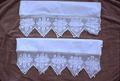 48 x 5 1/2 inch crocheted pillowcases, Alfa Wicklund, pre-1912