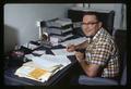 Assistant Director Wilson H. Foote at desk, Oregon State University, Corvallis, Oregon, June 1970