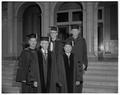 President Strand with colleagues on commencement day, June 1959