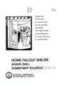 Home Fallout Shelter: Snack Bar- Basement Location, Plan D