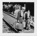 Japanese family with luggage