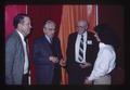 Journalism faculty Sam Bailey, Fred Shideler, Ken Mumford, and Wendy Madar at Triad Club, Corvallis, Oregon, 1989