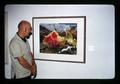 Nelson Sandgren with "Heart of Winter" painting, October 1973