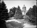 State Capitol Building, Salem, from northeast through foreground trees.