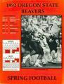 1992 Oregon State University Spring Football Media Guide