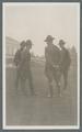 Officers talking on parade field, circa 1918