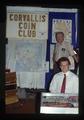 Rob A. and Lynn Regen with World "Coin" maps at fair booth, August 1991