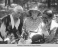 Old Timer's Day: Three women at picnic