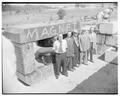 Joe Butts, W. Weniger, J. J. Brady, R. R. Dempster, and colleague at installation of new cyclotron, 1950