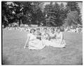 Students gathered during Senior Weekend, 1954