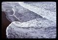 Ocean surf patterns along beach at Lincoln City, Oregon, circa 1970