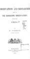 Observations and Researches Made at the Hongkong Observatory in the Year 1884