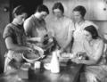 Five women cooking
