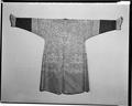 Manchu Man's Official Semiformal Court Robe (Jifu) with wan (swastika, means ten thousand or myriad) Character Fret Background and Four-clawed Dragon (mang) Design