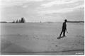 FS Personnel walking dunes. Tree island in background.