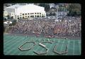 Oregon State University Marching Band in OSU formation, Parker Stadium, Corvallis, Oregon, circa 1972