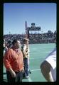 Football Coach Dee Andros on the sideline, Oregon State University, Corvallis, Oregon, circa 1971