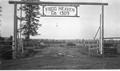 Entrance to Co. 1309 camp "Frog Heaven"