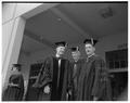 President Strand with colleagues on commencement day, June 1959