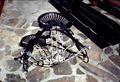Patio chair made of hames, bits, horseshoes and seat