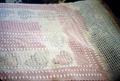 Double bed crocheted bedspread made by Marie Smith in 1930s, 98 x 109 inches approximately