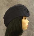 Garrison hat of navy blue rayon wool blend