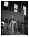 Vice-President Richard Nixon speaking at Gill Coliseum