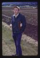 Rod Frakes speaking in a field, Oregon State University, Corvallis, Oregon, circa 1973