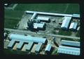 Aerial view of beef barns, Small Animals Lab, and Farm Service building, Oregon State University, Corvallis, Oregon, 1975
