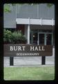 Burt Hall sign, Oregon State University, Corvallis, Oregon, 1987